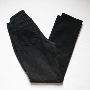 NYDJ Black Skinny Jeans Honey Comb Print S…